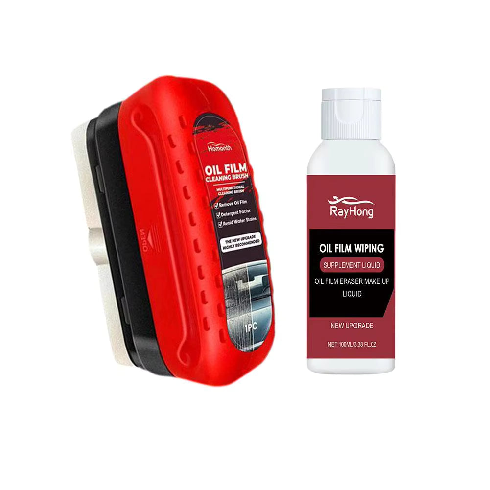 Glass Cleaning Board – Car Windshield Oil Film Cleaner & Water Repellent | Anti-Fog Glass Cleaning Brush for Car Windows, Mirrors & Home Glass