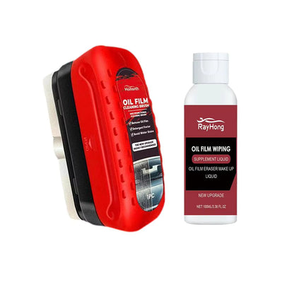 Glass Cleaning Board – Car Windshield Oil Film Cleaner & Water Repellent | Anti-Fog Glass Cleaning Brush for Car Windows, Mirrors & Home Glass