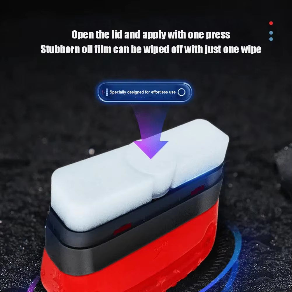 Glass Cleaning Board – Car Windshield Oil Film Cleaner & Water Repellent | Anti-Fog Glass Cleaning Brush for Car Windows, Mirrors & Home Glass