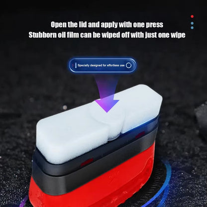 Glass Cleaning Board – Car Windshield Oil Film Cleaner & Water Repellent | Anti-Fog Glass Cleaning Brush for Car Windows, Mirrors & Home Glass