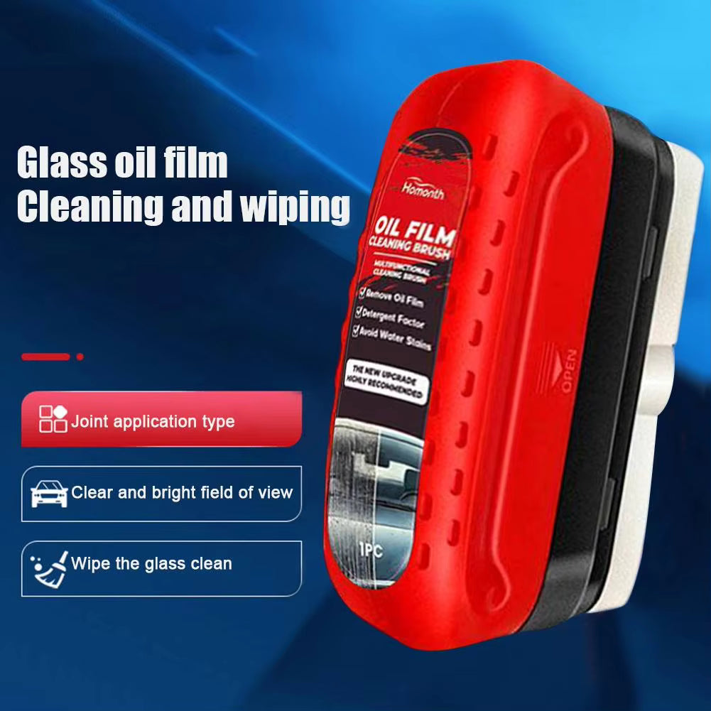 Glass Cleaning Board – Car Windshield Oil Film Cleaner & Water Repellent | Anti-Fog Glass Cleaning Brush for Car Windows, Mirrors & Home Glass
