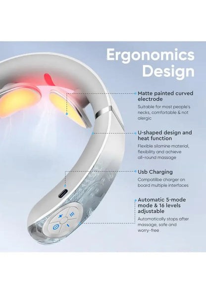 Smart Neck Massager with Heat – Cordless, Lightweight &amp; Adjustable Souq Al Riyad
